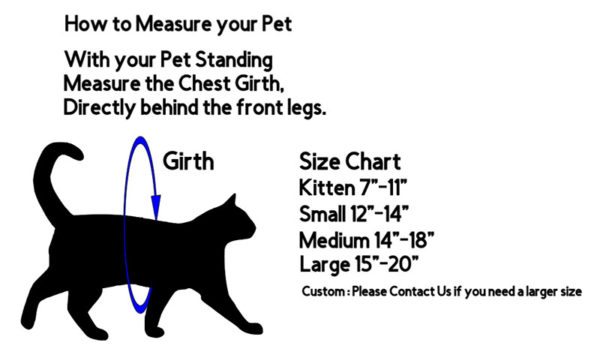 Cat Harness Size Chart
