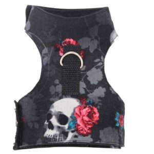 Skull and Roses Cat Harness